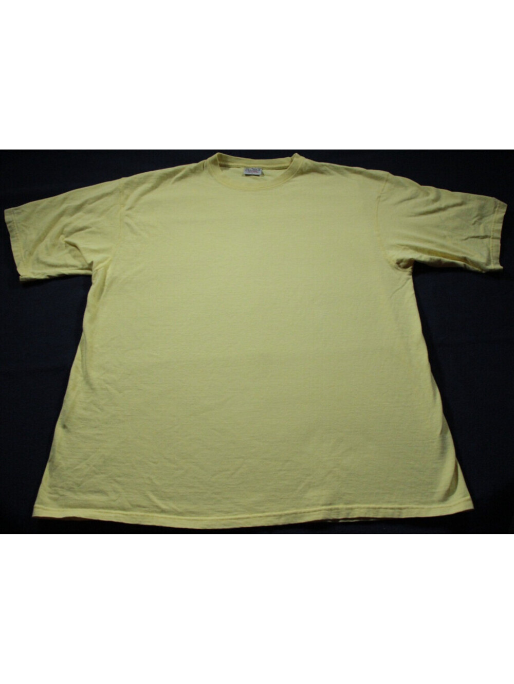Vintage 90s Pluma T-Shirt XL Yellow Solid Blank Shirt Heavyweight Cotton